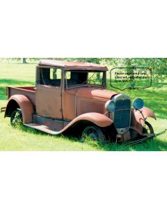 Model A Ford Window Glass Set - Closed Cab Pickup - Door Is25-1/4 X 19-3/4 - Back Window Is 6 X 12 - Concours Quality