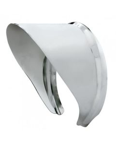 4" Mirror Visor,Outside Rear View,Stainless Steel