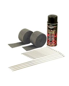 Exhaust & Pipe Wrap Kit, Black with HT
