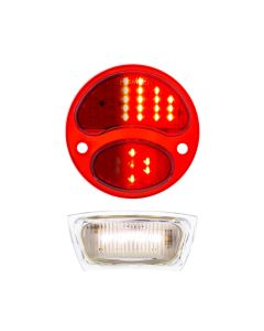 1928-1931 Model A LED Sequential Tail Light Lens - Left with License Plate Light