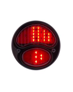 1928-1931 Model A LED Sequential Tail Light - Black Housing & Rim - Left with License Plate Light