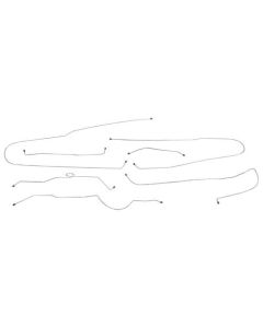1959-60 Ford F-250 4X4 Shortbed Pre-Bent Manual Drum Brake Line Set, Original Or Stainless Steel