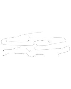 1959-60 Ford F-250 4X4 Shortbed Pre-Bent Manual Drum Brake Line Set, Original Or Stainless Steel