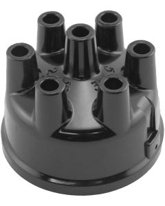 Distributor Cap - Black Plastic - 6 Cylinder H - Ford - Passenger, Pickup & Truck