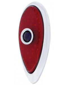 Tail Light Lens, Flush Mount With LED Blue Dot, 1938-1939