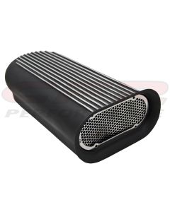 Full-Finned Aluminum Air Scoop, Hilborn Style, 2 Or 4-Barrel, Black Finish
