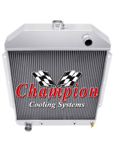 1949-53 Passenger Car Champion Aluminum Radiator, Ford Engine, 3-Row