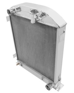 1932 Early V8 Ford 2-Row Champion Aluminum Radiator, for Cars with Chevy or Mopar V8 and 3" Chop