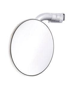 Convex Peep Mirror With LED Directional, Stainless Steel, 4" Diameter