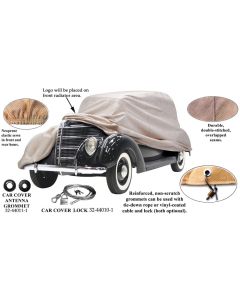 Car Cover, Poly-Cotton, With Logo, 2 Passenger Coupe, 1940-1942