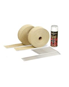 Exhaust & Pipe Wrap Kit, Tan with White HT