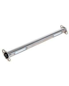 Front Spreader Bar, Straight, With White Running Lights, Polished Stainless Steel, 1932