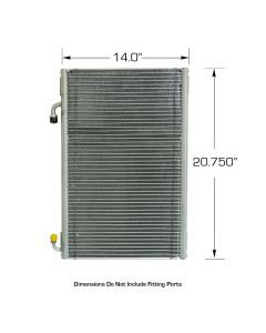 1932-1937 Ford Passenger Car Air Conditioning Condenser - SuperFlow - Veritical Mount - Natural Finish