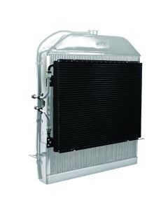 1939-1940 Ford Passenger Car Air Conditioning Condenser and Side Exit Hardline Kit - Without Drier - SuperFlow