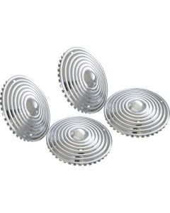 Wheel Cover Set, Starburst, Chrome, For 15" Steel Wheels