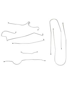 1961-64 Ford F-100 2-Wheel Drive Pre-Bent Brake Line Set, Original Or Stainless Steel