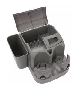Deluxe Console/Organizer With Drink, Coin, And CD Holders, Charcoal