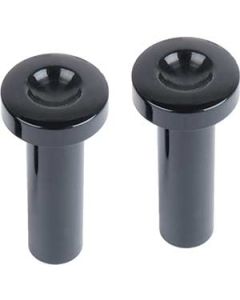 Door Lock Button - Black Plastic - Threaded Brass Insert - Falcon