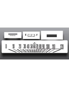 1967-68 Ford Falcon White Face Gauges Overlay