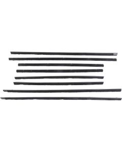 1960-65 Ford Falcon & Mercury Comet 4-Door Sedan & 4-Door Wagon Belt Weatherstrip Kit - Doors & Rear Quarter Windows - 8 Pieces