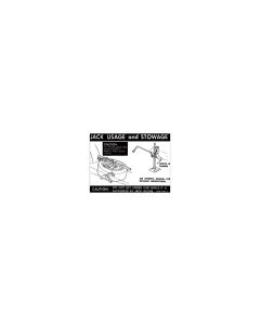 Trunk Jack Instructions Decal - Montego Sedan & ConvertibleWith Regular Wheels