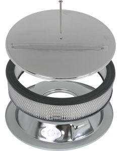 Chrome Smooth Round Engine Air Cleaner
