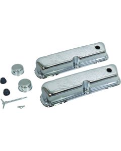 Ford Chrome Valve Cover Kit,Flamed Finish, 1967-1977