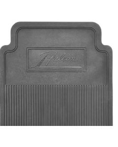 Falcon Bird Script Rubber Floor Mat Black/ 4 Piece Set