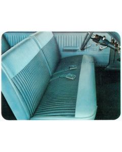 1966-67 Ford Bench Seat Upholstery, Set, Two-Tone, Front & Rear, Vinyl, Hardtop, Sedan, Falcon