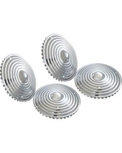Wheel Cover Set, Starburst, Chrome, For 15" Steel Wheels