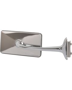 Rectangular Stainless/Chrome Door Edge Outside Mirror