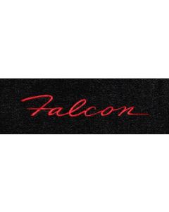 1966-1967 Fairlane Lloyds Ultimat Black 4-Pce Mats Red Fairlane