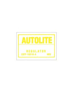 Decal - Voltage Regulator - With Air Conditioning - ThroughEarly 1970