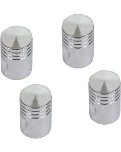 Valve Stem Cap/ Chrome Piston Type/ Set Of 4