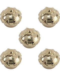 Gold Crown Plastic Tire Valve Stem Cap Set, 5 Pieces
