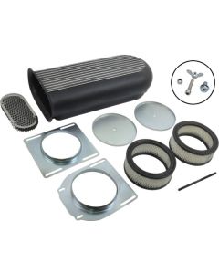 Hilborn Style Full-Finned Aluminum Air Scoop with Black Finish