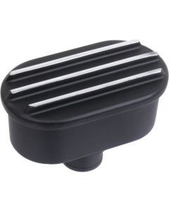 Finned Billet Valve Cover Breather with Black Finish