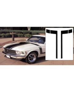 1970 Mustang Boss 302 Hood & Top Fender Stripe Kit