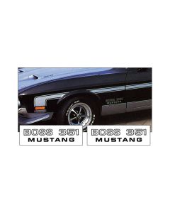 1971 Mustang Boss 351 Fender Decal Set