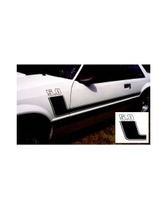 1979-1993 Mustang Side L-Stripe Kit with 5.0 Numeral