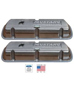 Mustang Polished Aluminum Valve Covers, 289/302/351W V8