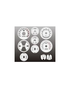 1969-1970 Mustang White Face Gauge Overlay Kit