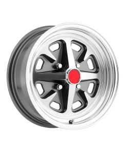 15" x 6" Legendary Magnum 400 Aluminum Alloy Wheel with Charcoal and Machined Finish, 4 x 4.5" Bolt Pattern