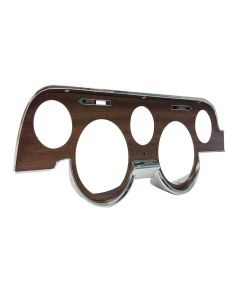 1967-1968 Mustang Custom Gauge Bezel for Aftermarket Gauges, Woodgrain Finish