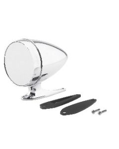 1964-1968 Mustang Chrome Bullet Mirror with Long Base and Convex Glass, Right