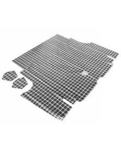 1971-1973 Ford Mustang Fastback Trunk Mat Set with Plaid Pattern