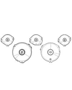 1967-1968 Mustang Instrument Cluster Lens Set for Cars with Tachometer