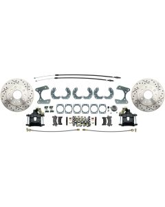 1964-1969 Mustang 9'' Rear End Disc Brake Kit, High Performance with Black Calipers