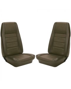 1972-1973 Mustang Coupe TMI Premium Standard Interior Front Bucket and Rear Bench Seat Cover Set, Medium Green