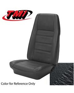 1971-1973 Mustang Coupe or Convertible or Sportsroof TMI Premium Standard Interior Front Bucket Seat Cover Set, Black